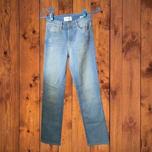 Frame Women's Size 25 Le High Straight Midrise Light Washed Blue Denim Jeans